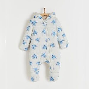 Babycottons Sherpa Lined Snowsuit in Rose Bouquet